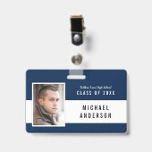 Wiedersehen-Foto-Name für die bearbeitbare Farbsch Ausweis (Vorderseite mit Clip)