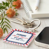 Wiedersehen Foto Red White Blue Schlüsselanhänger (Vorderseite rechts)