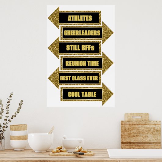 Wiedersehen Fotobooth Arrow Props Kit Pos Poster (Küche)