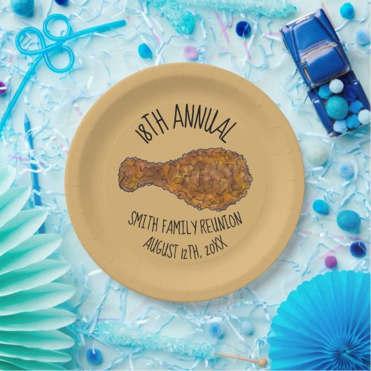 Wiedersehen Fried Chicken Leg Drumstick Picnic Pappteller (Party)