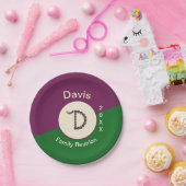 Wiedersehen: Funkelbrief D Monogramm Pappteller (Party)