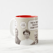 Wiedersehen | Funny Antique Foto Custom Zweifarbige Tasse (Vorderseite Links)