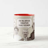 Wiedersehen | Funny Antique Foto Custom Zweifarbige Tasse (Mittel)