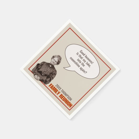 Wiedersehen | Funny Antique Oma Foto Serviette (Ecke)