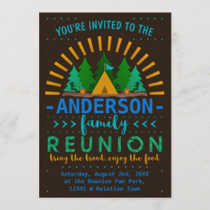 Wiedersehen Funny Camping SommerParty Einladung