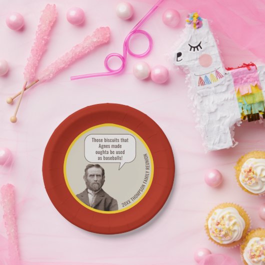 Wiedersehen | Funny Old Foto Custom Pappteller (Party)