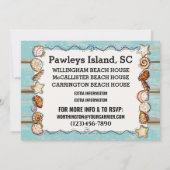 Wiedersehen für die Beach-Familie usw. Einladungsv Einladung (Rückseite)