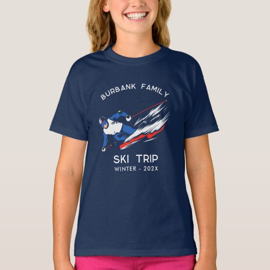 Wiedersehen für die Skipassfamilie T-Shirt (Vorderseite)