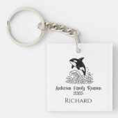 Wiedersehen für Minimalistische Whalenfamilie Schlüsselanhänger (Vorderseite)