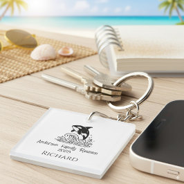 Wiedersehen für Minimalistische Whalenfamilie Schlüsselanhänger