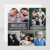 Wiedersehen für personalisierte Foto-Collage Einladung (Vorne/Hinten)
