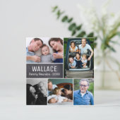 Wiedersehen für personalisierte Foto-Collage Einladung (Stehend Vorderseite)