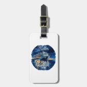 Wiedersehen für personalisierte Kreuzfahrtschiffe Gepäckanhänger (Vorderseite vertikal)