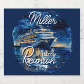 Wiedersehen für personalisierte Kreuzfahrtschiffe Schaumweinetikett (Einzelnes Label)