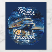 Wiedersehen für personalisierte Kreuzfahrtschiffe Weinetikett (Einzelnes Label)