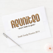 Wiedersehen für wiedervereinigte benutzerdefiniert rechteckiger aufkleber (Umschlag)