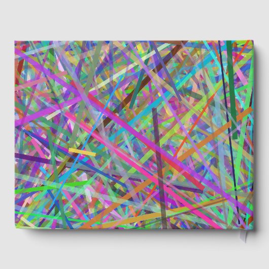 Wiedersehen Gästebuch für farbenfrohe Linien (Rückseite)