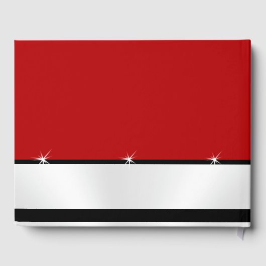 Wiedersehen Gästebuch Rot, Weiß, Schwarz (Rückseite)