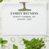 Wiedersehen Genealogische Stammbaum-Cousin treffen Geschirrtuch (Gefaltet)