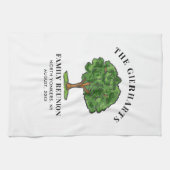 Wiedersehen Genealogische Stammbaum-Cousin treffen Geschirrtuch (Horizontal)