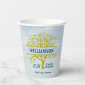 Wiedersehen Genealogischer Stammbaum-Matching für  Pappbecher (Vorderseite)