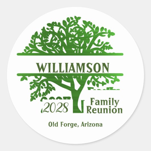 Wiedersehen Genealogischer Stammbaum-Matching für  Runder Aufkleber (Vorderseite)