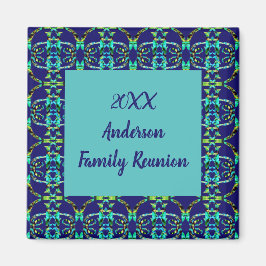 Wiedersehen Geometrische Krawatte-Färbung Jährlich Magnet