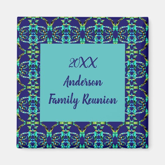 Wiedersehen Geometrische Krawatte-Färbung Jährlich Magnet (Vorne)