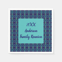 Wiedersehen Geometrische Krawatte-Färbung Jährlich Serviette