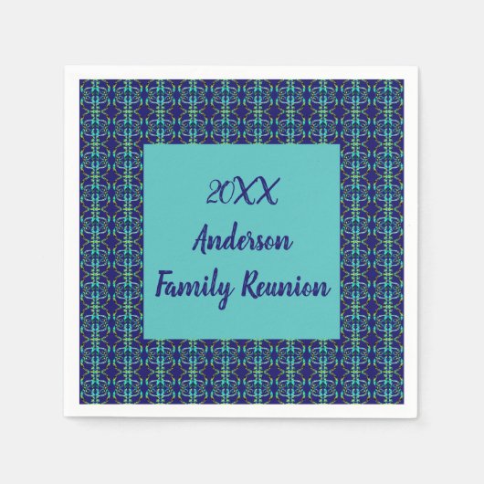 Wiedersehen Geometrische Krawatte-Färbung Jährlich Serviette (Vorderseite)