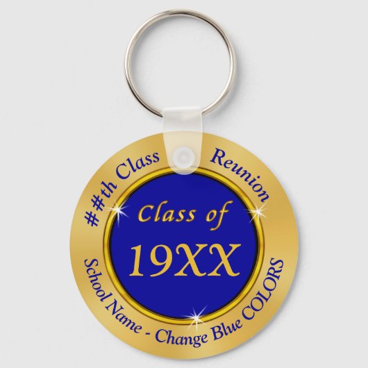 Wiedersehen-Geschenkideen für Blue und Gold Schlüsselanhänger (Vorderseite)