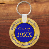 Wiedersehen-Geschenkideen für Blue und Gold Schlüsselanhänger (Vorderseite)