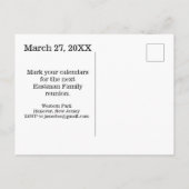 Wiedersehen Gold Black Monogram E Einladung Postkarte (Rückseite)