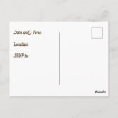 Wiedersehen Gold Letter M Monogram Einladung Postkarte (Rückseite)