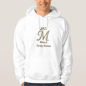 Wiedersehen Gold Letter M Monogram Keepake Hoodie (Vorderseite)