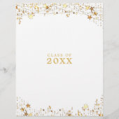 Wiedersehen Gold Stars Lights Einladung Flyer (Hinten)