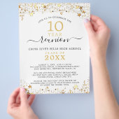 Wiedersehen Gold Stars Lights Einladung Flyer (Hand)