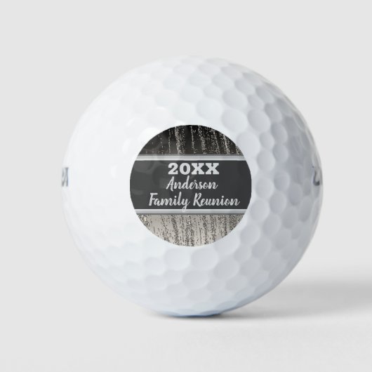 Wiedersehen Golf Outgestreiftes Flüssiges Silber Golfball (Vorderseite)