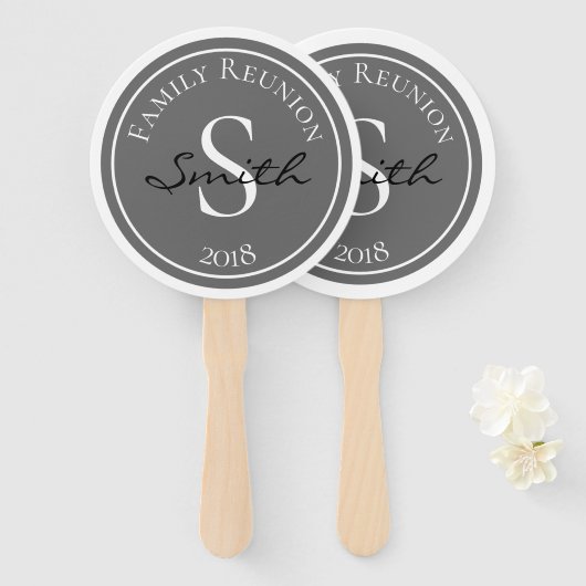 Wiedersehen Grau-Abzeichen Fächer (Vorne und Hinten)