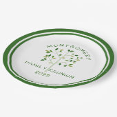 Wiedersehen Green Family Tree Personalisiert Pappteller (Schrägansicht)