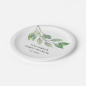 Wiedersehen Green Personalisiert Pappteller (Schrägansicht)