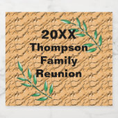 Wiedersehen Green Tree Branch Große Ansammlung Bierflaschenetikett (Einzelnes Label)