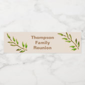 Wiedersehen Green Tree Branch Große Ansammlung Wasserflaschenetikett (Einzelnes Label)