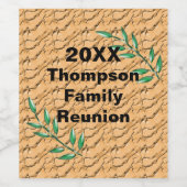 Wiedersehen Green Tree Branch Große Ansammlung Weinetikett (Einzelnes Label)