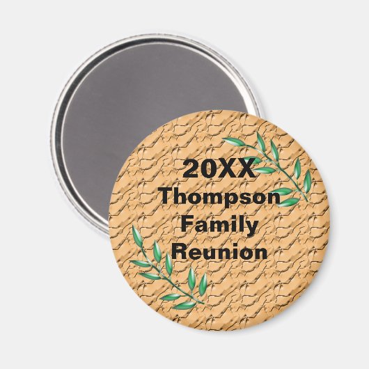 Wiedersehen Green Tree Branch Keepake Memento Magnet (Vorderseite/Rückseite)