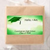 Wiedersehen Green Wasserfarbe Name Tag (Insitu)