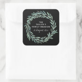 Wiedersehen Greenery Quadratischer Aufkleber (Tasche)