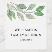 Wiedersehen Greenery Wine Label Weinetikett (Einzelnes Label)