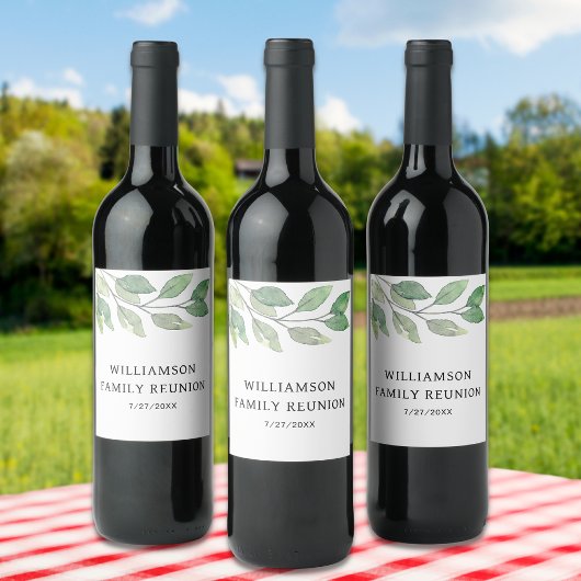 Wiedersehen Greenery Wine Label Weinetikett