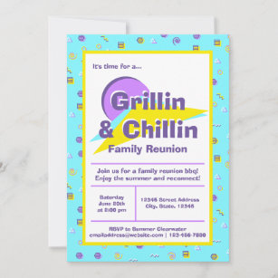 Wiedersehen-GRILLEN für Grillin und Chillin-Famili Einladung